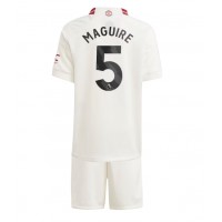 Manchester United Harry Maguire #5 Tretí Detský futbalový dres 2023-24 Krátky Rukáv (+ trenírky)